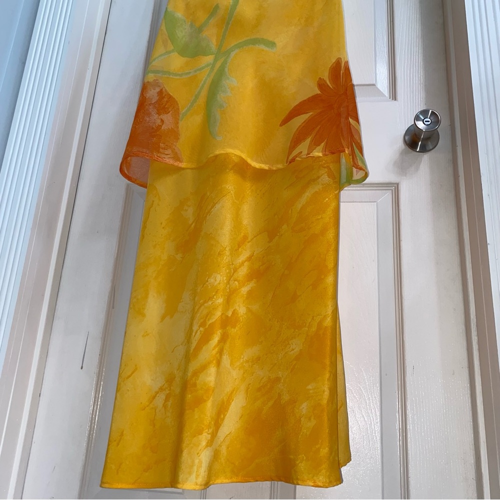 Vintage Maxi dress by My Future Design Yellow and Orange women’s Medium - Picture 5 of 8